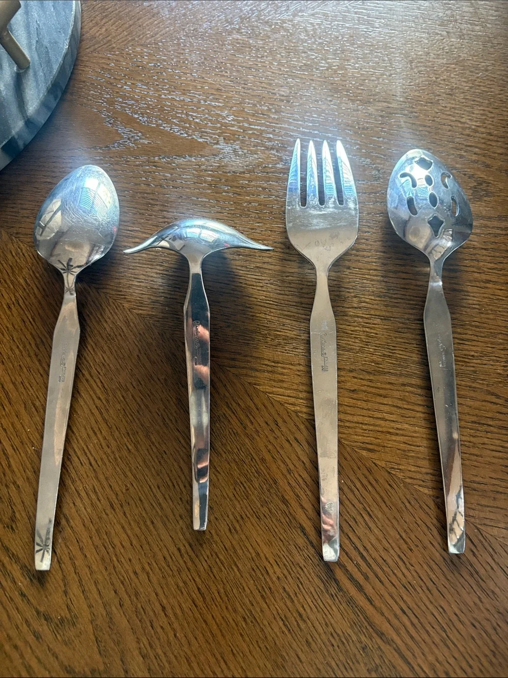 Vintage Riviera Japan Stainless Steel Serving Utensils 4 Piece Set